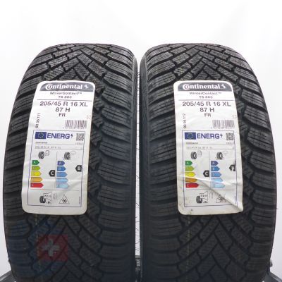 4.  205 45 16 2x Continental  205/45 R16 87H XL WinterContact TS 860 Winterreifen 2021 Ungebraucht  