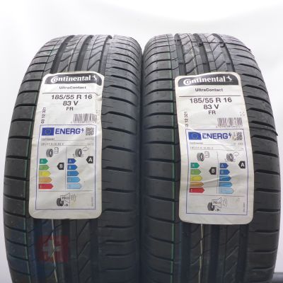 3. 185 55 16 4x CONTINENTAL 185/55 R16 83V UltraContact Sommerreifen 2022 VOLL
