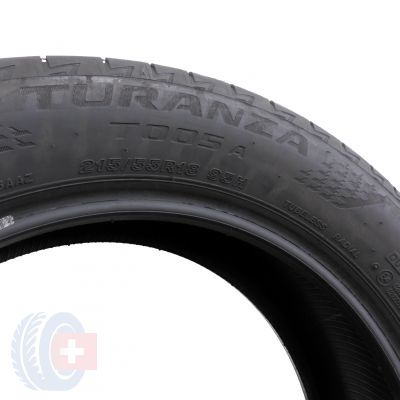 6. 2 x BRIDGESTONE 215/55 R18 95H Turanza T005A Sommerreifen DOT19 WIE NEU 6,8-7mm