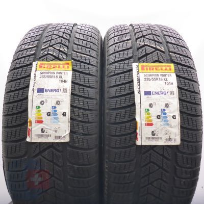 4. 235 55 18 4x PIRELLI 235/55 R18 104H XL Scorpion Winter Winterreifen 2022 Ungebraucht   