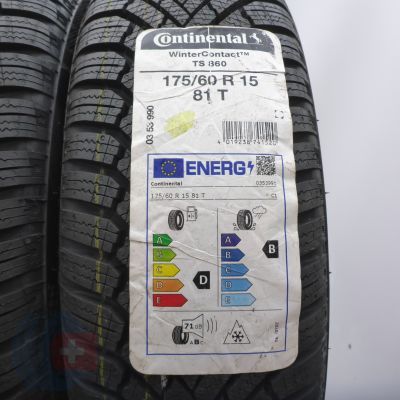 2. 175 60 15 2x CONTINENTAL 175/60 R15 81T WinterContact TS 860 Winterreifen 2022 Ungebraucht  