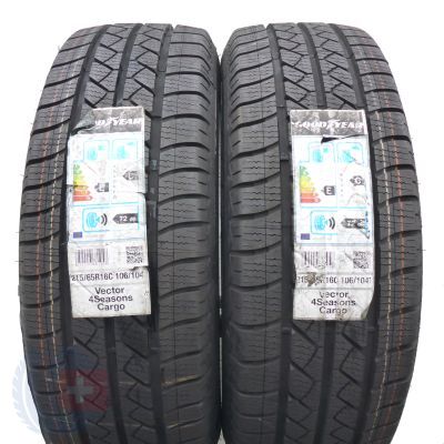  215 65 16C 2x GOODYEAR 215/65 R16C 106/104T Vector4SeasonS Cargo Ganzjahresreifen 2021 VOLL WIE NEU