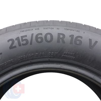 5. 2 x CONTINENTAL 215/60 R16 95H EcoContact 6 Sommerreifen  2022 5.3-5.7mm 