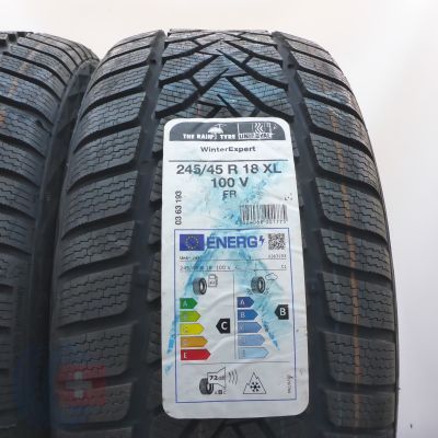 2. 245 45 18 2x UNIROYAL 245/45 R18 100V XL WinterExpert Winterreifen 2023 VOLL WIE NEU 