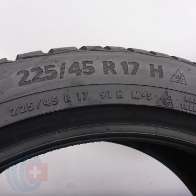 4. 225 45 17 2x CONTINENTAL 225/45 R17 91H WinterContact Ts870 Winterreifen 2023 8mm