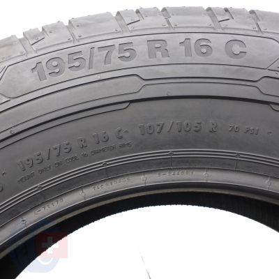 6. 195 75 16C 2x CONTINENTAL 195/75 R16C 107/105R ContiVanContact 200 Sommerreifen 2018 VOLL WIE NEU 