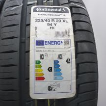 3.  225 40 20 4x CONTINENTAL 225/40 R20 94Y XL PremiumContact 6 Sommerreifen 2021 Ungebraucht  