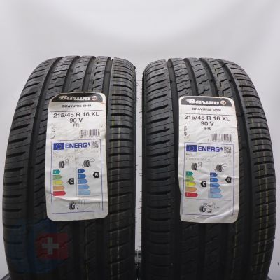  215 45 16 2x BARUM 215/45 R16 90V XL Bravuris 5 Sommerreifen 2023 VOLL WIE NEU 