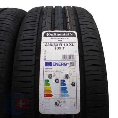 2. 235 50 19 4x CONTINENTAL 235/50 R19 103T XL EcoContact 6 MO Sommerreifen 2023 VOLL Wie Neu