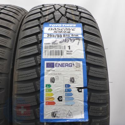2.  205 55 16 2x TOYO 205/55 R16 91H Observe S944 Winterreifen 2021 Ungebraucht  