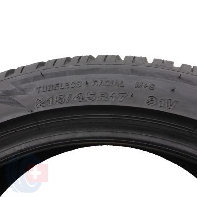 4. 215 45 17 1x BRIDGESTONE 215/45 R17 91V XL Blizzak LM005 Winterreifen 6mm 2022