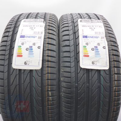 3.  205 45 17 4x CONTINENTAL 205/45 R17  88V XL UltraContact Sommerreifen 2023 VOLL WIE NEU  3.  205 45 17 4x CONTINENTAL 205/45 R17  88V XL UltraContact Sommerreifen 2023 VOLL WIE NEU