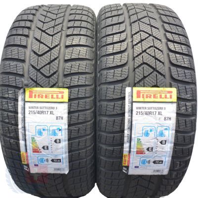 215 40 17 2x PIRELLI 215/40 R17 87H XL Sottozero 3 Winter Winterreifen 2019 VOLL Wie Neu