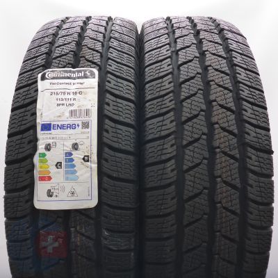 215/75 R16C 2x CONTINENTAL 113/111R VanContact Winter Winterreifen 2024 VOLL WIE NEU 