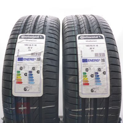 4. 185 55 16 4x CONTINENTAL 185/55 R16 83V XL UltraContact Sommerreifen 2023 VOLL WIE NEU 