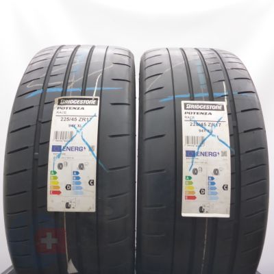 225 45 17 2x BRIDGESTONE 225/45 ZR17 94Y XL Potenza Race Sommerreifen 2022 Ungebraucht   