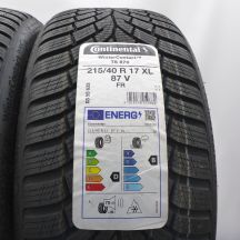 3.  215 40 17 2x CONTINENTAL  215/40 R17 87V XL WinterContact TS 870 Winterreifen 2022 Ungebraucht  