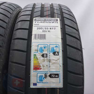 2. 205 55 17 2x BRIDGESTONE 205/55 R17 95V XL Turanza T005 Sommerreifen 2019 Ungebraucht    