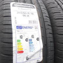2. 215 65 16 2x CONTINENTAL 215/65 R16 98H EcoContact6 Sommerreifen 2021 WIE NEU VOLL