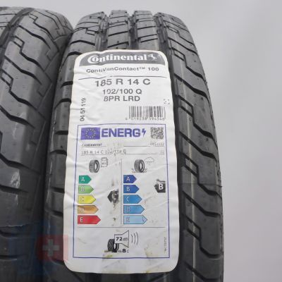 2. 185 80 14C 2x CONTINENTAL 185/80 R14C 102/100Q ContiVanContact 100 Sommerreifen 2022 VOLL  2. 185 80 14C 2x CONTINENTAL 185/80 R14C 102/100Q ContiVanContact 100 Sommerreifen 2022 VOLL