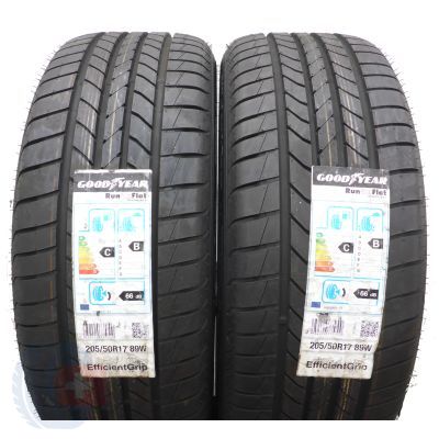 205 50 17 2x GOODYEAR 205/50 R17 89W Efficient Grip Run Flat BMW Sommerreifen 2020 VOLL WIE NEU
