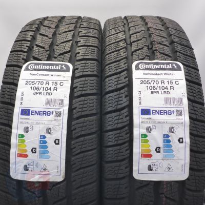 4. 205 70 15C 4x CONTINENTAL 205/70 R15C 106/104R VanContact Winter Winterreifen 2022 VOLL