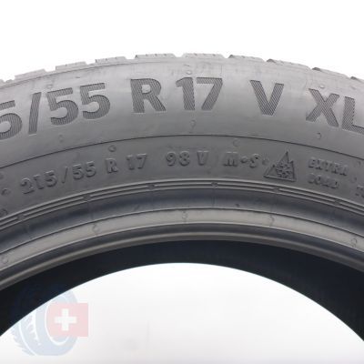 6. 215 55 17 2x CONTINENTAL 215/55 R17 98V XL WinterContact TS 870 P Winterreifen 2022/25 8,8-7,5mm