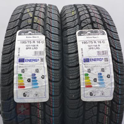 3. 195 75 16C 4x UNIROYAL 195/75 R16C 107/105R Snow Max 3 Winterreifen 2021/22 VOLL WIE NEU  
