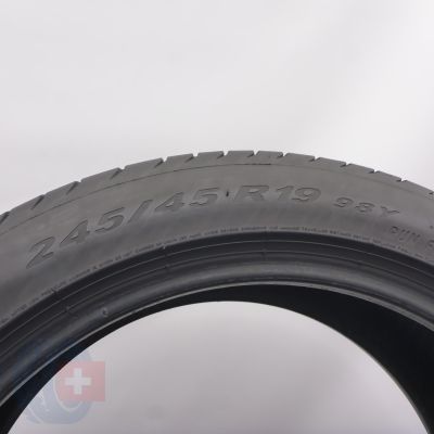 4. 245 45 19 2x PIRELLI 245/45 R19 98Y XL PZero BMW RunFlat Sommerreifen 2018, 2019 5,8mm
