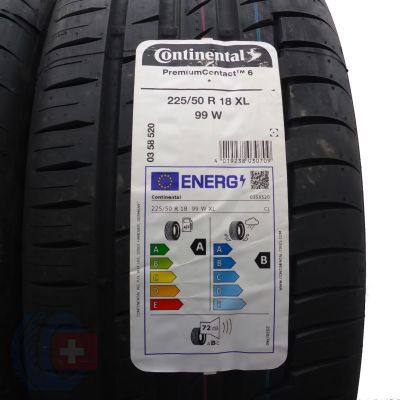 2. 225 50 18 4x CONTINENTAL 225/50 R18 99W XL PremiumContact6 BMW Sommerreifen 2025 VOLL WIE NEU