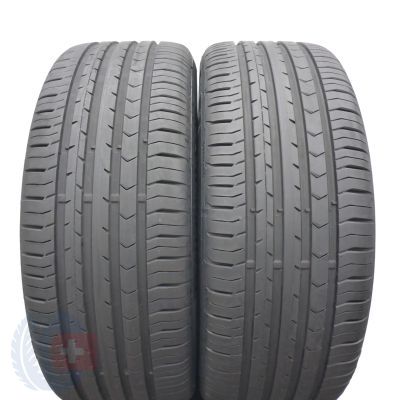 225 55 17 2x CONTINENTAL 225/55 R17 97W ContiPremiumContact 5 Sommerreifen 7,2mm 2022 Wie Neu