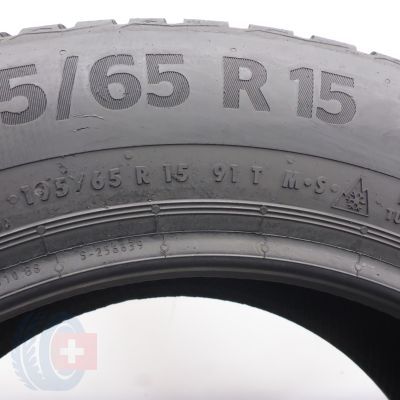 6. 195 65 15 2x CONTINENTAL 195/65 R15 91T WinterContact TS870 Winterreifen 2024 8,5mm 