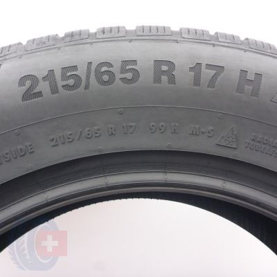 6. 215 65 17 4x CONTINENTAL 215/65 R17 99H WinterContact TS850P SUV Winterreifen 2017, 2019 6,8-7,8mm