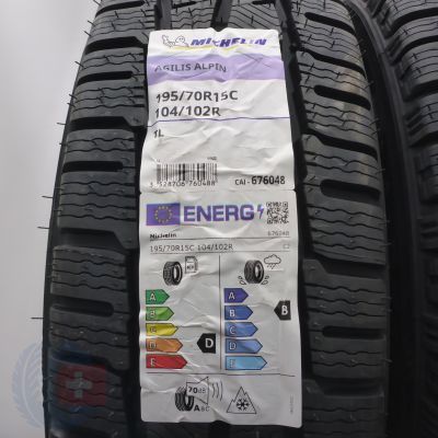 5. 195 70 15C 4x MICHELIN 195/70 R15C 104/102R Agilis Alpin Winterreifen 2025 WIE NEU VOLL