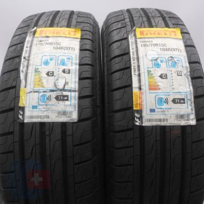 3. 195 70 15C 4x PIRELLI 195/70 R15C 104/102R Carrier Sommerreifen 2019 VOLL WIE NEU