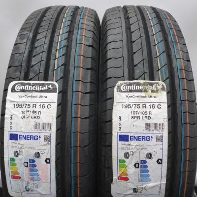 5. 195 75 16C 4x CONTINENTAL 195/75 R16C 107/105R VanContact Ultra Sommerreifen 2023 VOLL