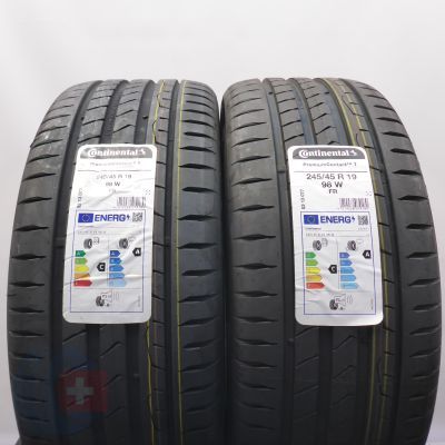 3. 245 45 19 4x CONTINENTAL 245/45 R19 98W PremiumContact 7 Sommerreifen 2023/24 VOLL WIE NEU