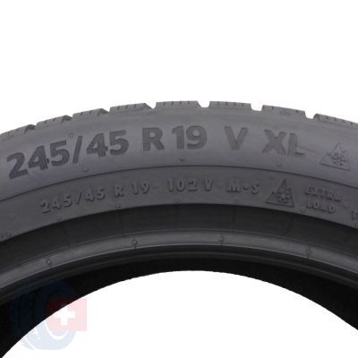 3. 245 45 19 1x CONTINENTAL 245/45 R19 102V XL WinterContact TS870P Winterreifen 8mm 2023 Wie Neu