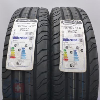 3.  195 75 16C 4x CONTINENTAL 195/75 R16C 107/105R ContiVanContact 200 Sommerreifen 2021/22 VOLL 