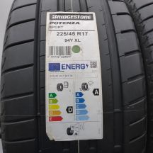2. 225 45 17 2x BRIDGESTONE 225/45 R17 94Y XL Potenza Sport Sommerreifen 2022 WIE NEU VOLL
