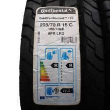 3. 205 70 15C 4x CONTINENTAL 205/70 R15C 106/104R ContiVanContact 100 Sommerreifen 2016 VOL Wie Neu