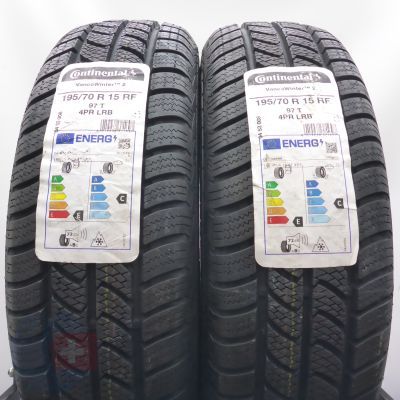 4. 195 70 15 4x CONTINENTAL 195/70 R15 97T VancoWinter 2 Reinforced Winterreifen 2022 Ungebraucht  