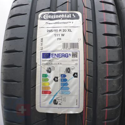 3. 265 50 20 4x CONTINENTAL 265/50 R20 111W XL PremiumContact 7 Sommerreifen 2024 VOLL
