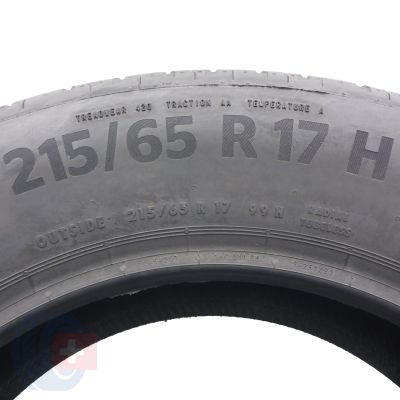 7. 215 65 17 4x CONTINENTAL 99H EcoContact 6 A0 Sommerreifen 2019 VOLL WIE NEU