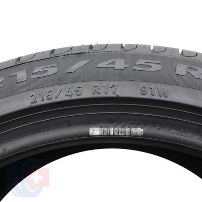 6. 215 45 17 4x PIRELLI 215/45 R17 91W XL Cinturato P7 KA Sommerreifen 2019 WIE NEU 7-8mm