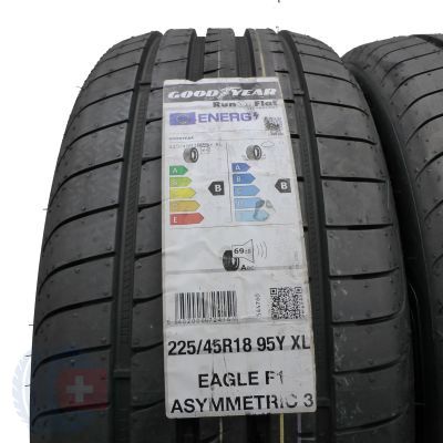 2. 225 45 18 2x GOODYEAR 225/45 R18 95Y XL Eagle F1 Asymmetric 3 RunFlat BMW Sommerreifen 2023 WIE NEU VOLL