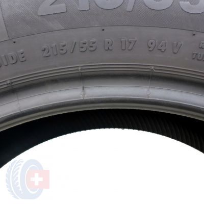 6. 2 x CONTINENTAL 215/55 R17 94V 5.5mm ContiEcoContact 5 Sommerreifen DOT15