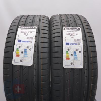 225 55 18 2x CONTINENTAL 225/55 R18 98V PremiumContact 7 Sommerreifen 2023 VOLL WIE NEU  225 55 18 2x CONTINENTAL 225/55 R18 98V PremiumContact 7 Sommerreifen 2023 VOLL WIE NEU