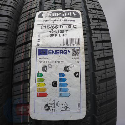 2. 215 65 15C 2x CONTINENTAL 215/65 R15C 104/102T VanContact 4Season Ganzjahresreifen 2022 VOLL 2. 215 65 15C 2x CONTINENTAL 215/65 R15C 104/102T VanContact 4Season Ganzjahresreifen 2022 VOLL