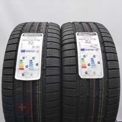245 45 17 2x CONTINENTAL 245/45 R17  99V XL ContiWinterContact TS810 S M0 Winterreifen 2022 VOLL WIE NEU 